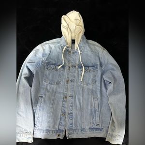 extra large white mens jean hoodie